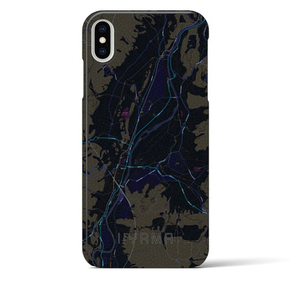 【飯山（長野県）】地図柄iPhoneケース（バックカバータイプ）