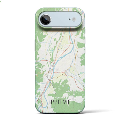 【飯山（長野県）】地図柄iPhoneケース（バックカバータイプ）