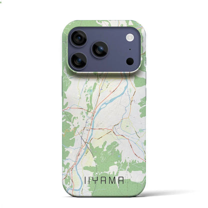 【飯山（長野県）】地図柄iPhoneケース（バックカバータイプ）