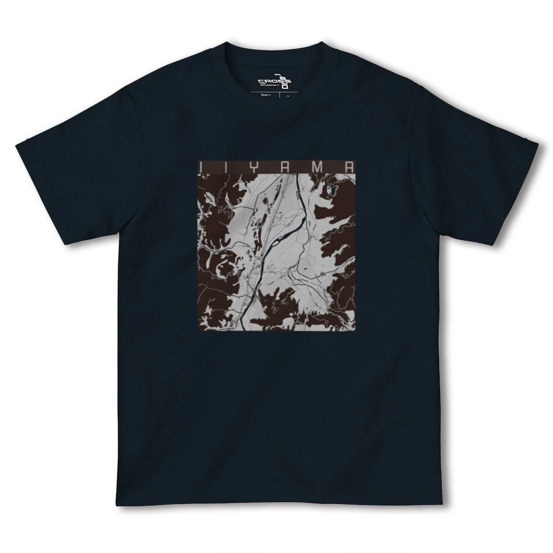 【飯山(長野県)】地図柄ヘビーウェイトTシャツ