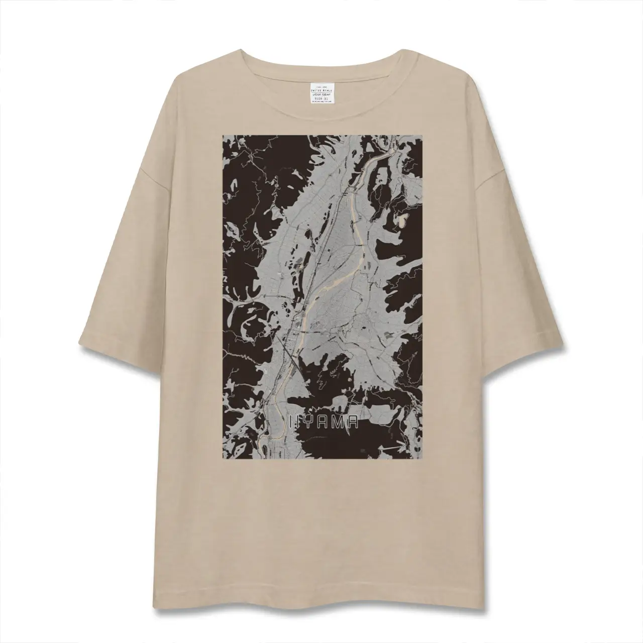 【飯山（長野県）】地図柄ビッグシルエットTシャツ