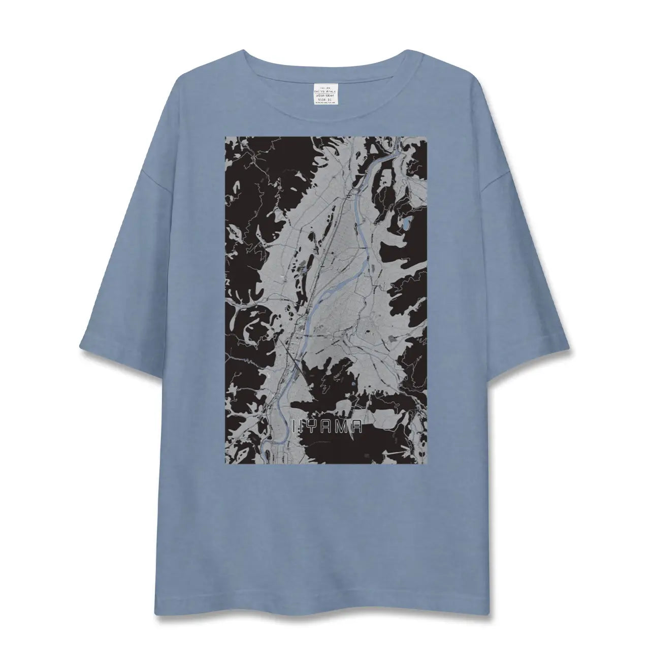 【飯山（長野県）】地図柄ビッグシルエットTシャツ