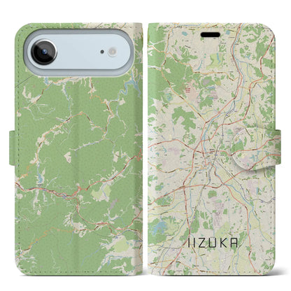 【飯塚（福岡県）】地図柄iPhoneケース（手帳タイプ）