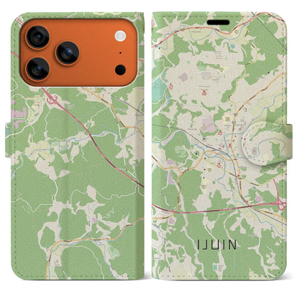 【伊集院（鹿児島県）】地図柄iPhoneケース（手帳タイプ）