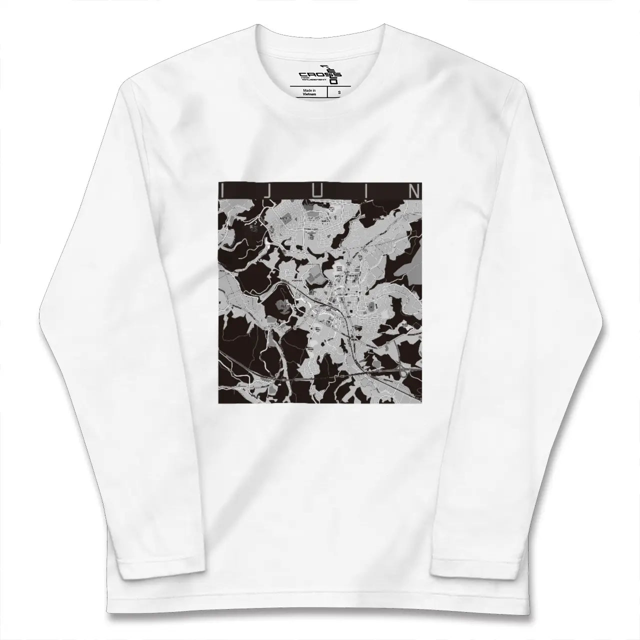 【伊集院（鹿児島県）】地図柄ロングスリーブTシャツ