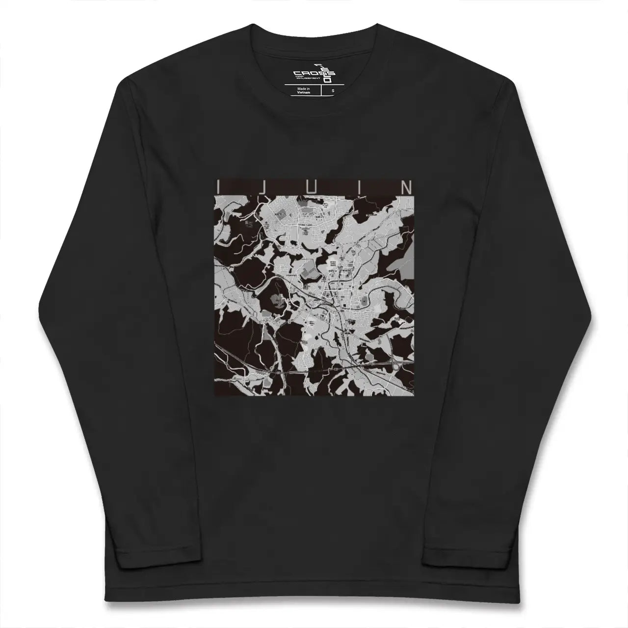 【伊集院（鹿児島県）】地図柄ロングスリーブTシャツ