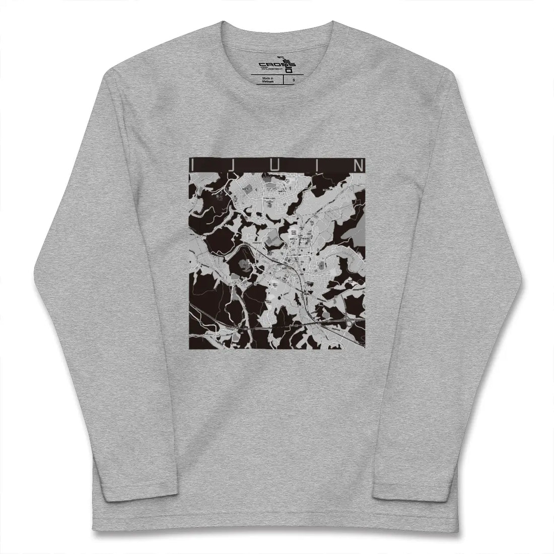 【伊集院（鹿児島県）】地図柄ロングスリーブTシャツ