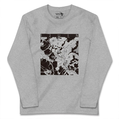 【伊集院（鹿児島県）】地図柄ロングスリーブTシャツ