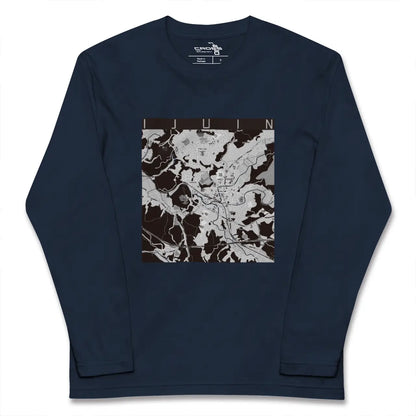 【伊集院（鹿児島県）】地図柄ロングスリーブTシャツ