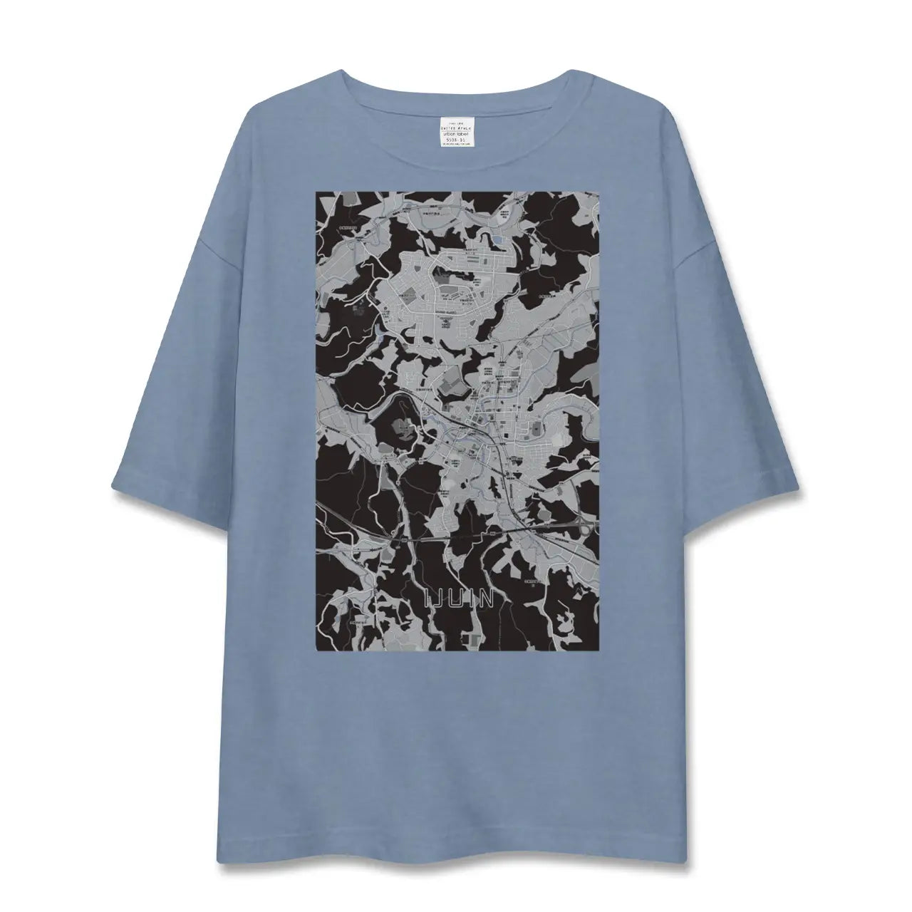 【伊集院（鹿児島県）】地図柄ビッグシルエットTシャツ