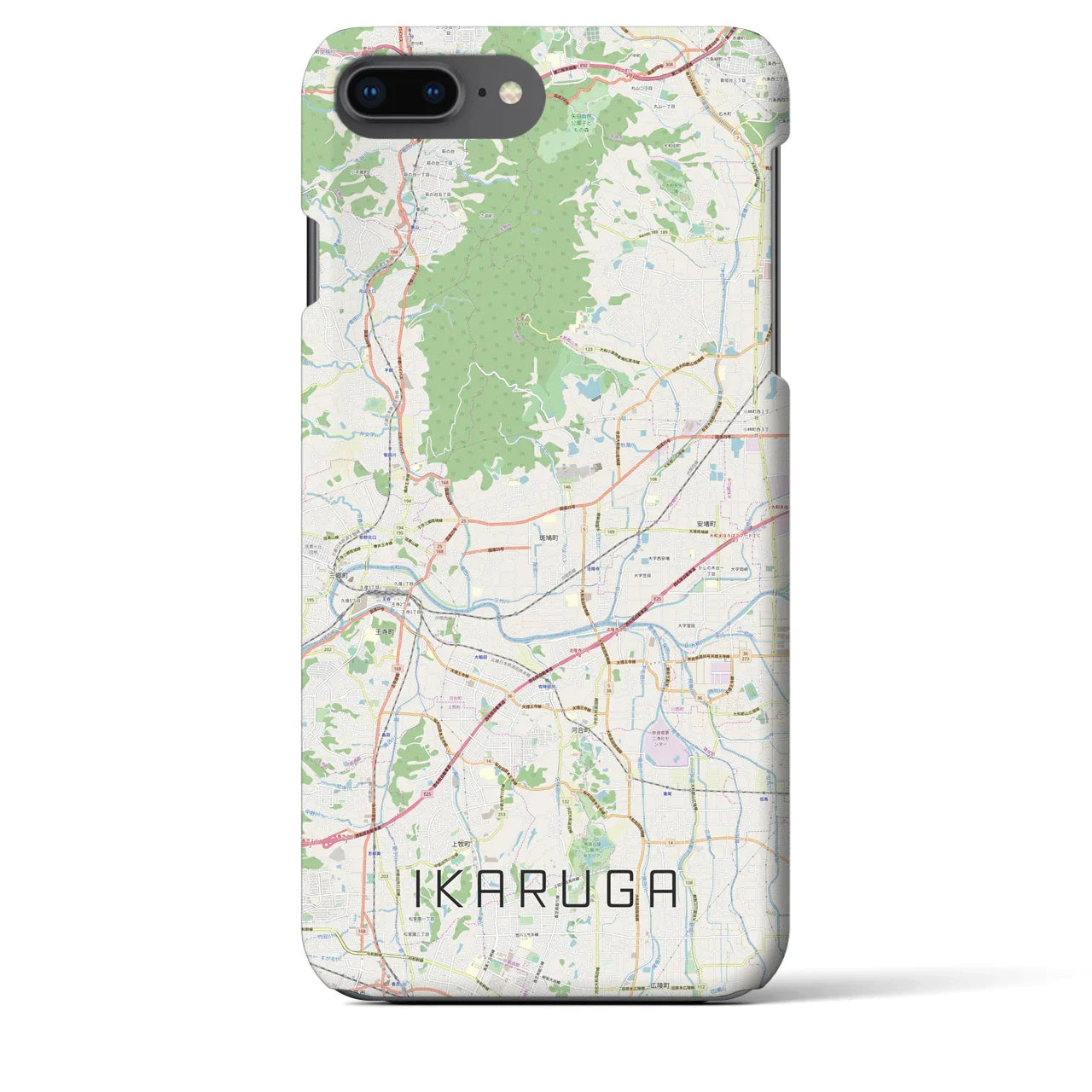 【斑鳩（奈良県）】地図柄iPhoneケース（バックカバータイプ）