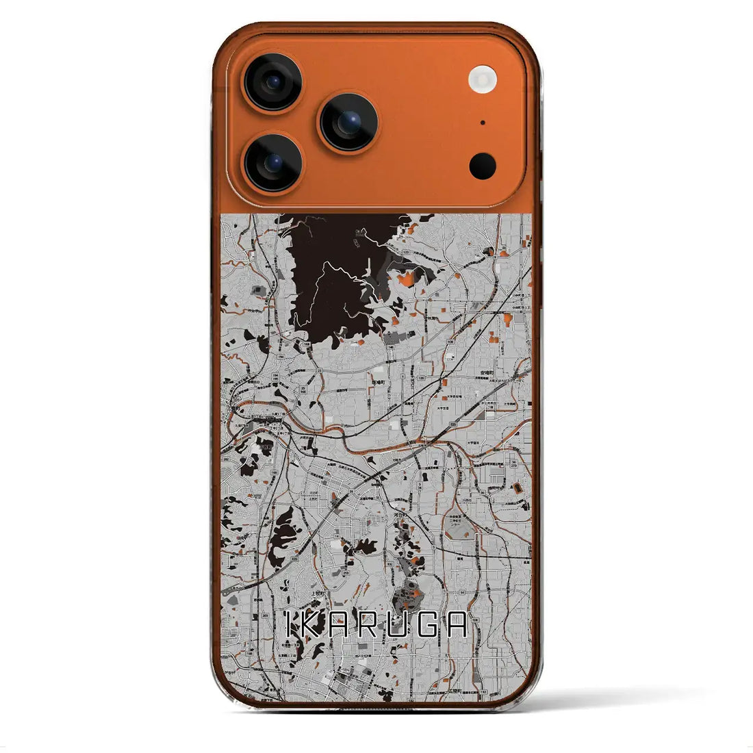 【斑鳩（奈良県）】地図柄iPhoneケース（クリアタイプ）