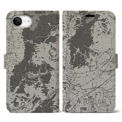 【斑鳩（奈良県）】地図柄iPhoneケース（手帳タイプ）