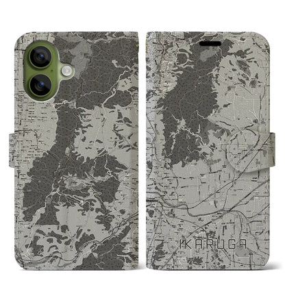 【斑鳩（奈良県）】地図柄iPhoneケース（手帳タイプ）