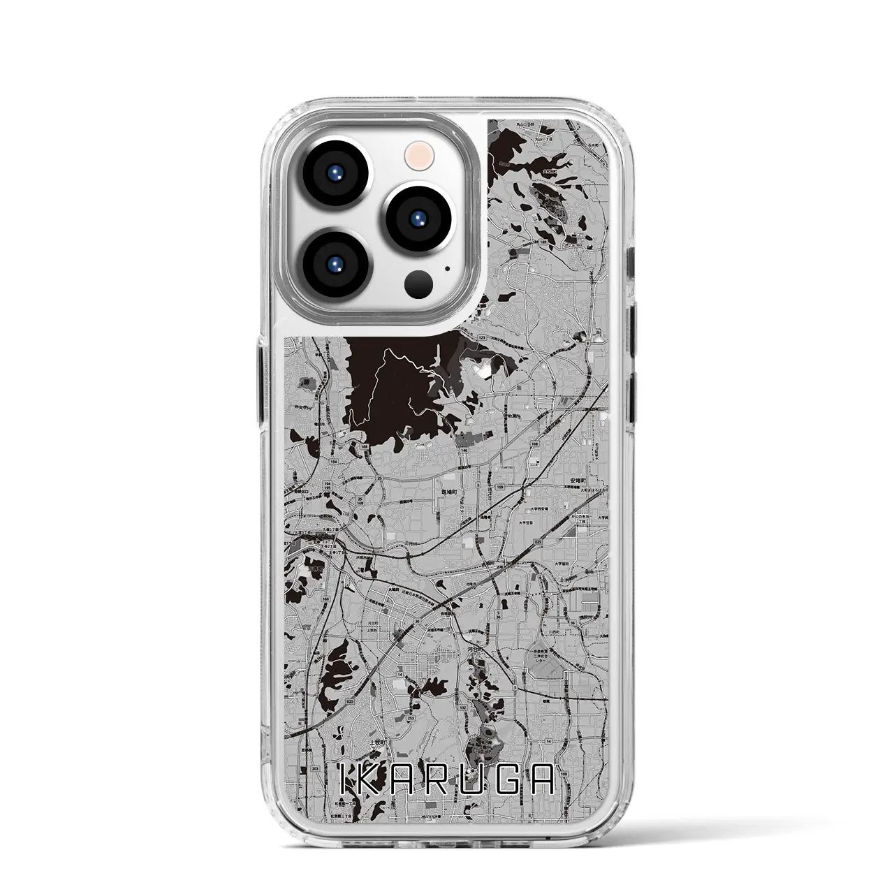 【斑鳩（奈良県）】地図柄iPhoneケース（MagSafeタイプ）