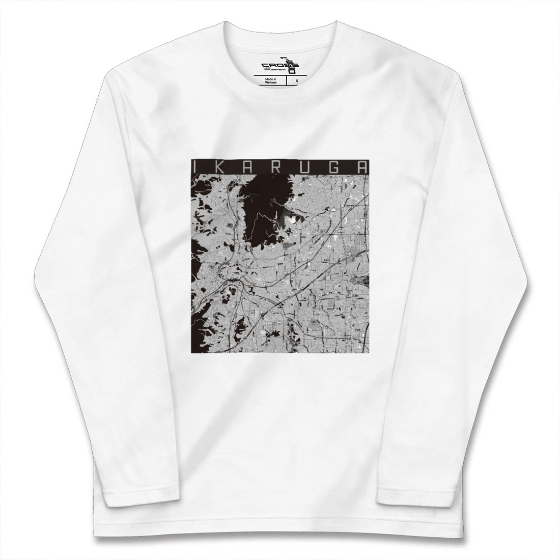 【斑鳩（奈良県）】地図柄ロングスリーブTシャツ