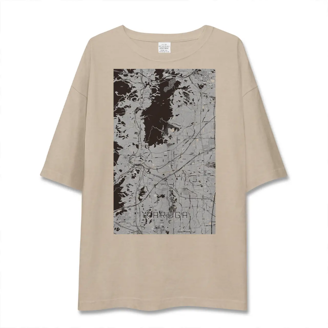 【斑鳩(奈良県)】地図柄ビッグシルエットTシャツ