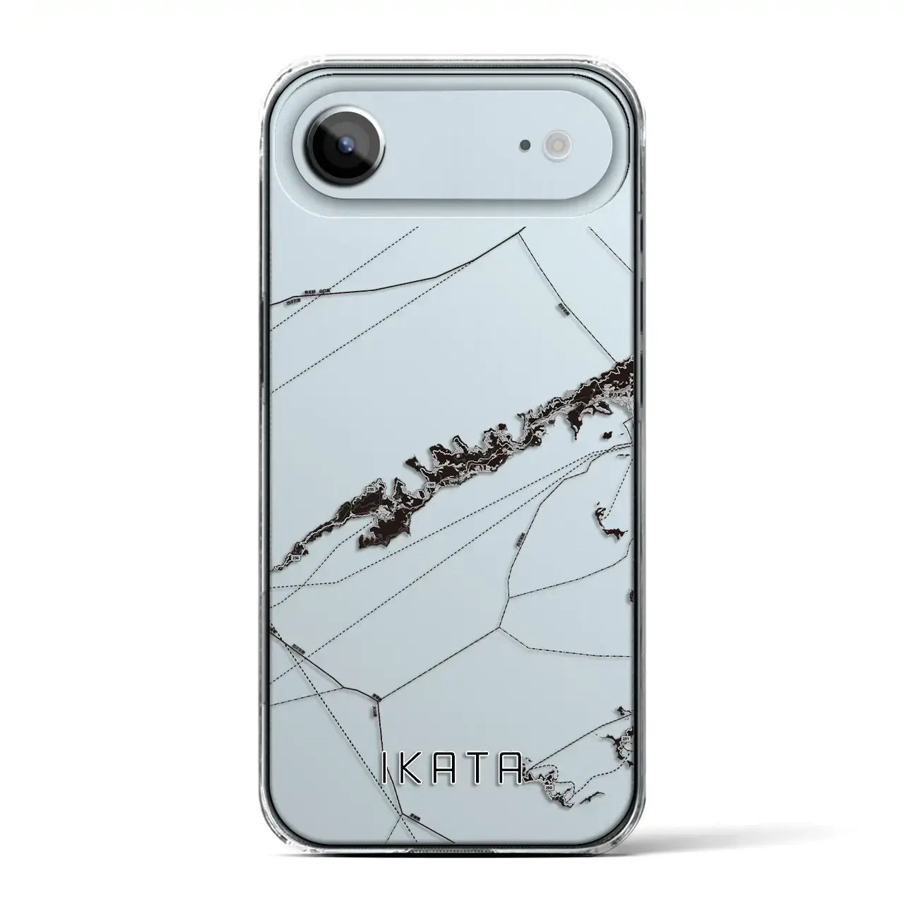 【伊方（愛媛県）】地図柄iPhoneケース（クリアタイプ）モノトーン・iPhone 17 Pro Max 用