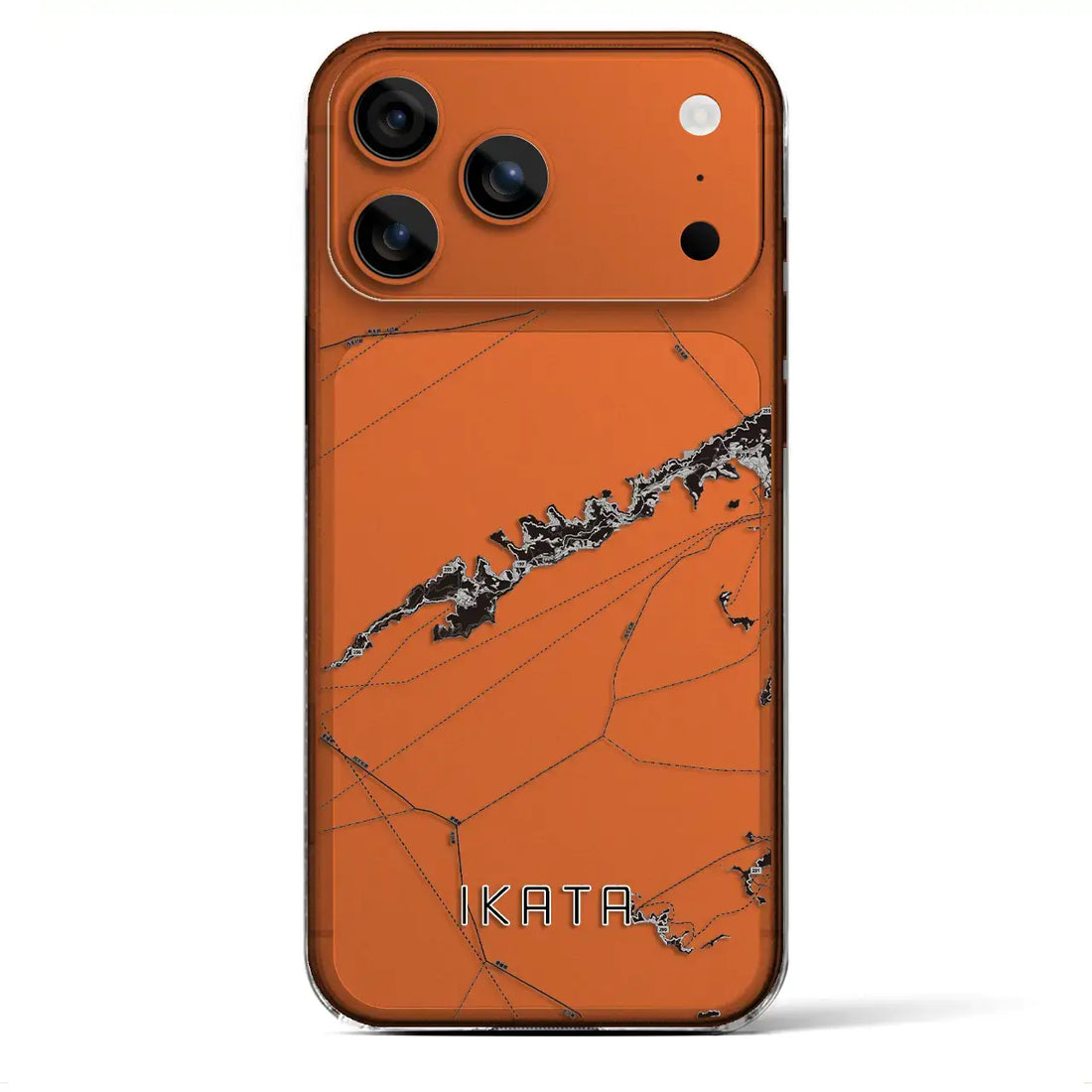 【伊方(愛媛県)】地図柄iPhoneケース(クリアタイプ)モノトーン・iPhone 17 Pro Max 用