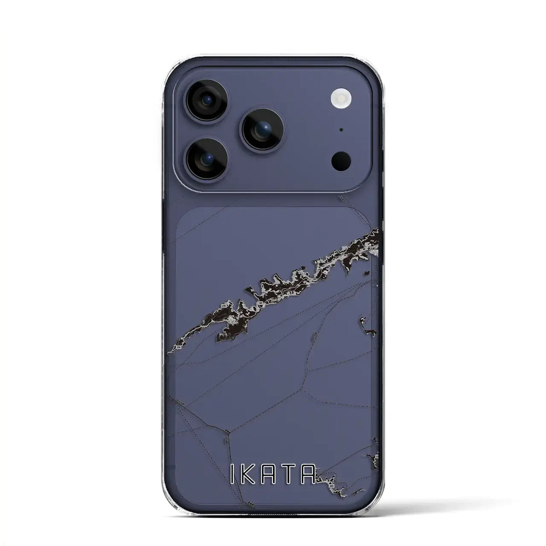 【伊方（愛媛県）】地図柄iPhoneケース（クリアタイプ）