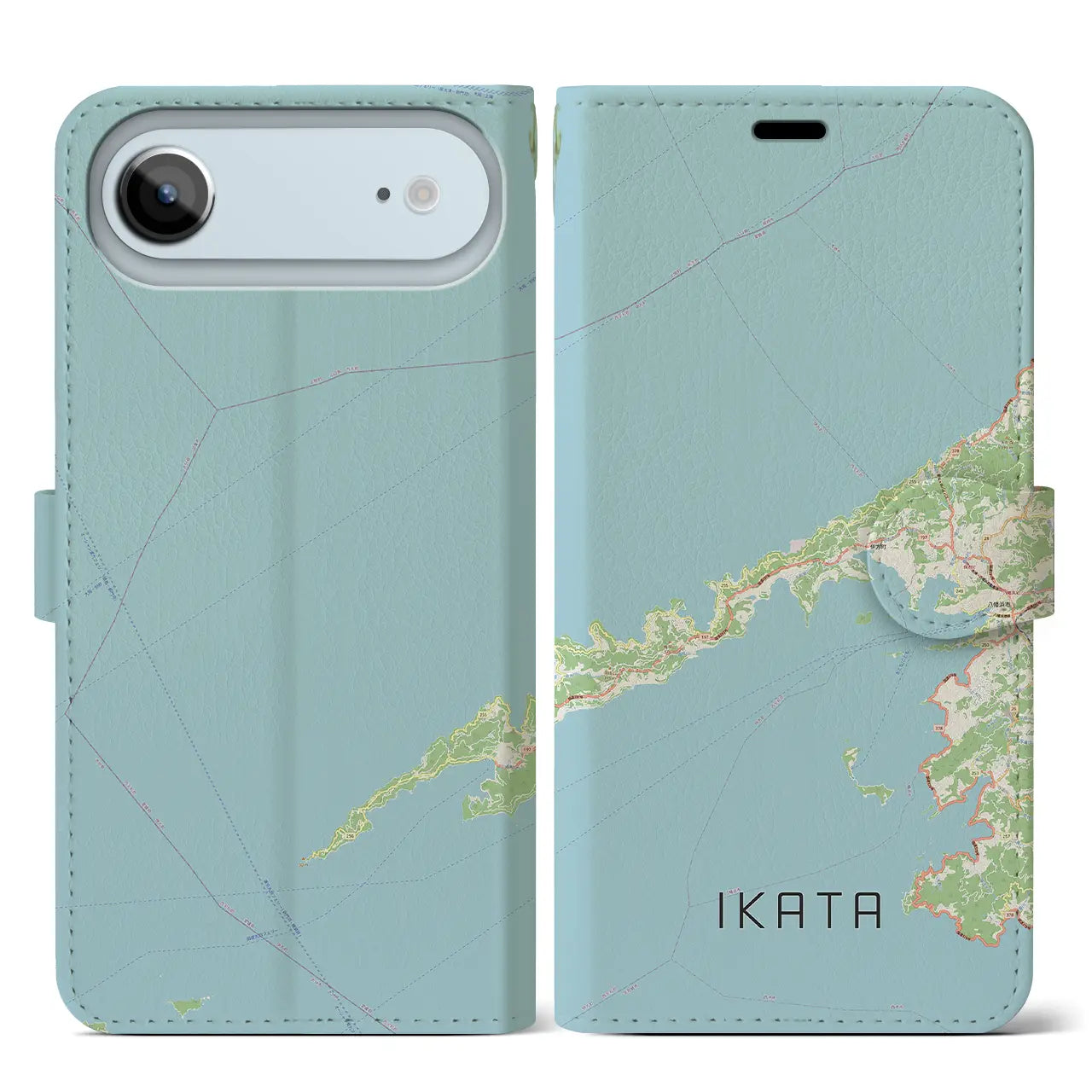 【伊方（愛媛県）】地図柄iPhoneケース（手帳タイプ）
