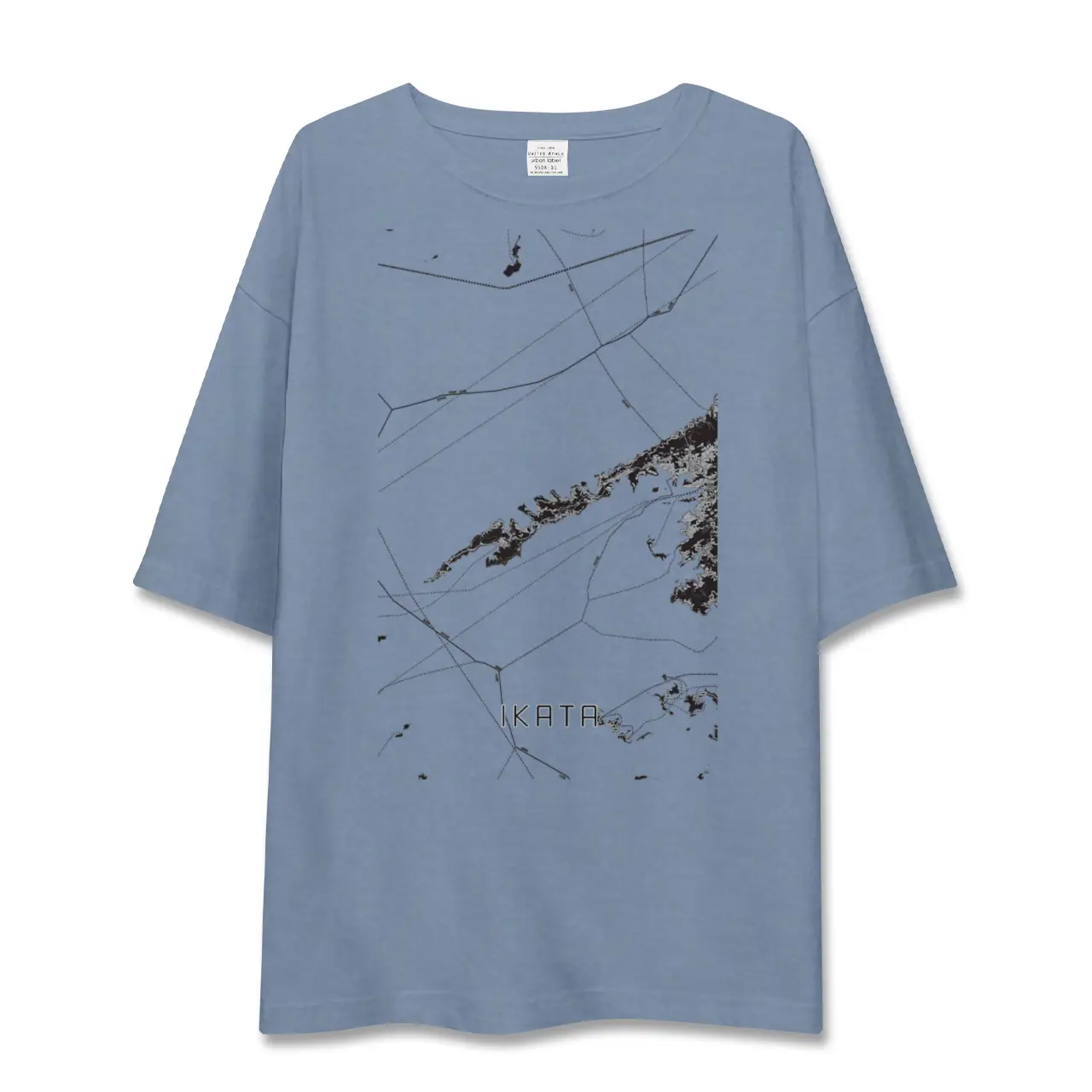 【伊方（愛媛県）】地図柄ビッグシルエットTシャツ