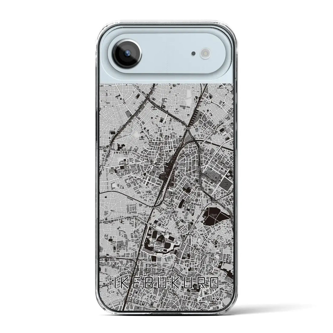 【池袋(東京都)】地図柄iPhoneケース(クリアタイプ)モノトーン・iPhone 17 Pro Max 用