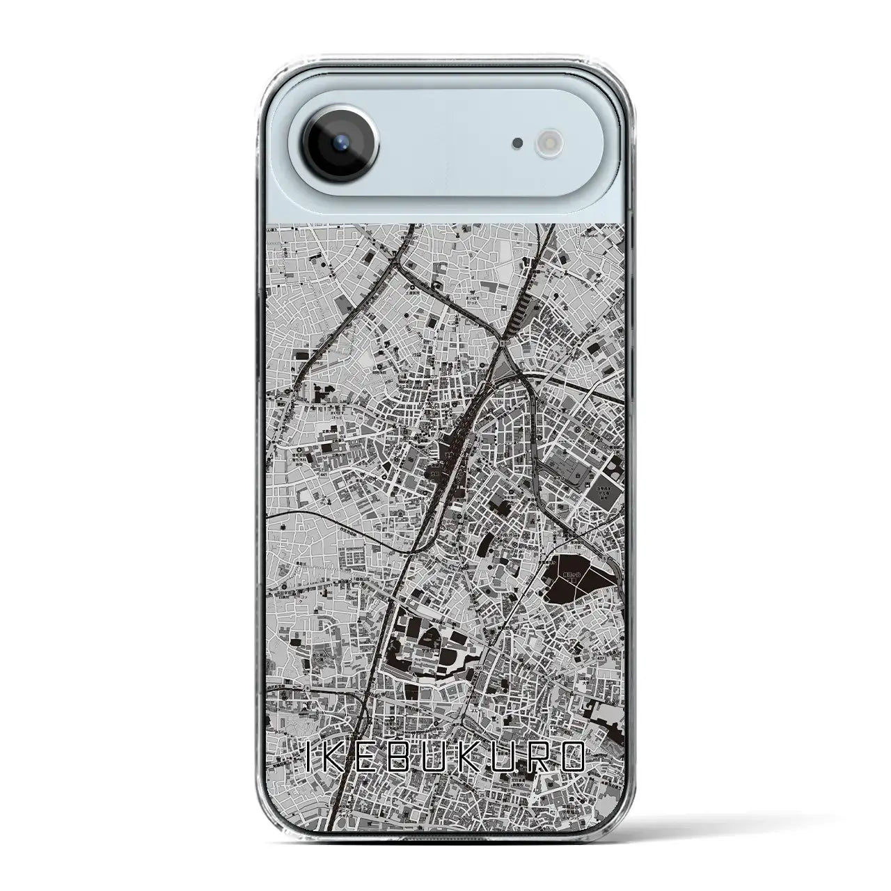 【池袋（東京都）】地図柄iPhoneケース（クリアタイプ）モノトーン・iPhone 17 Pro Max 用