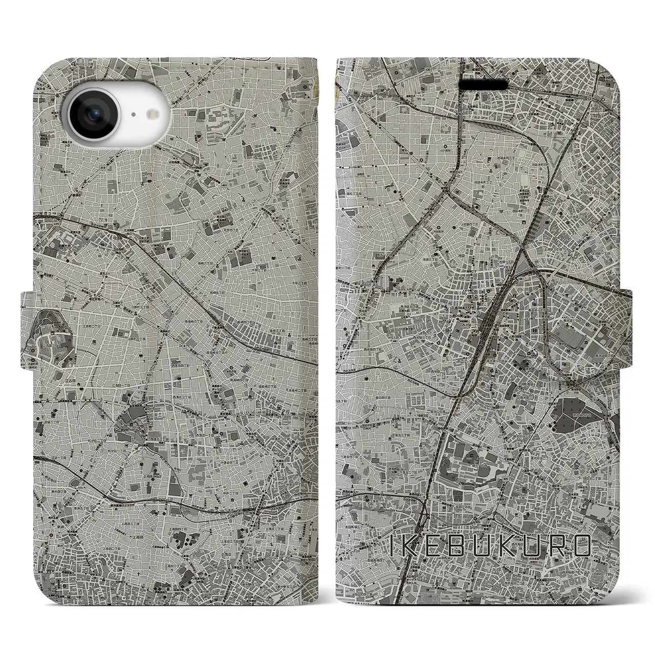 【池袋（東京都）】地図柄iPhoneケース（手帳タイプ）