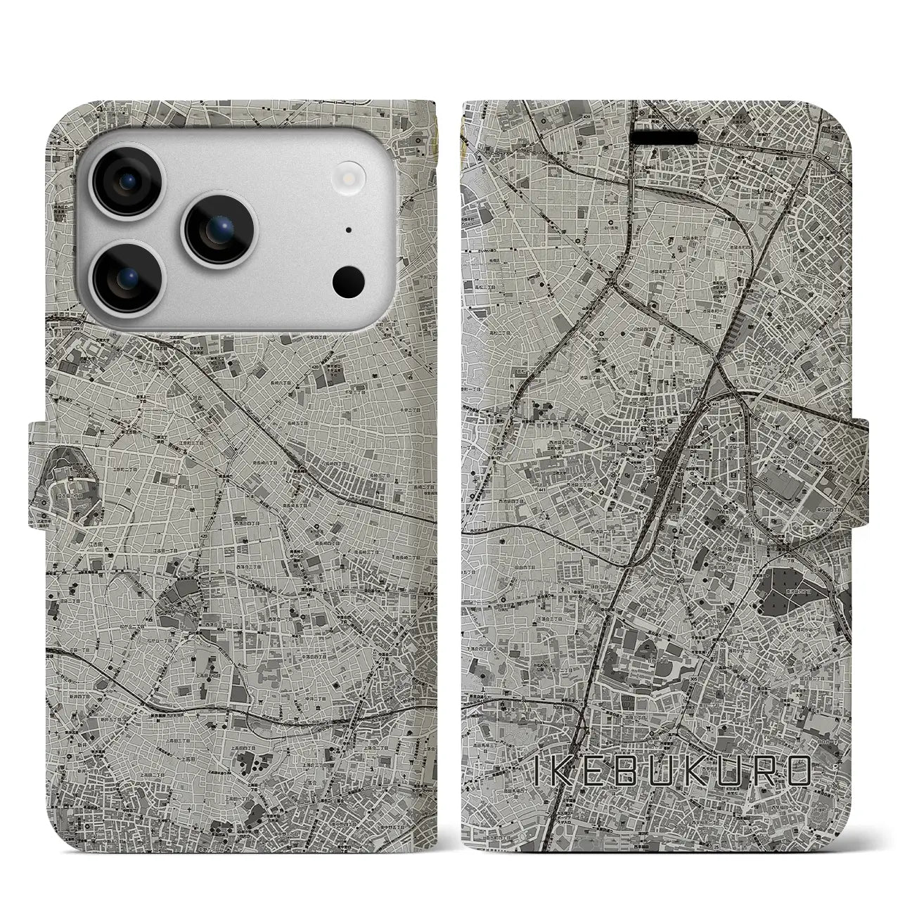 【池袋（東京都）】地図柄iPhoneケース（手帳タイプ）