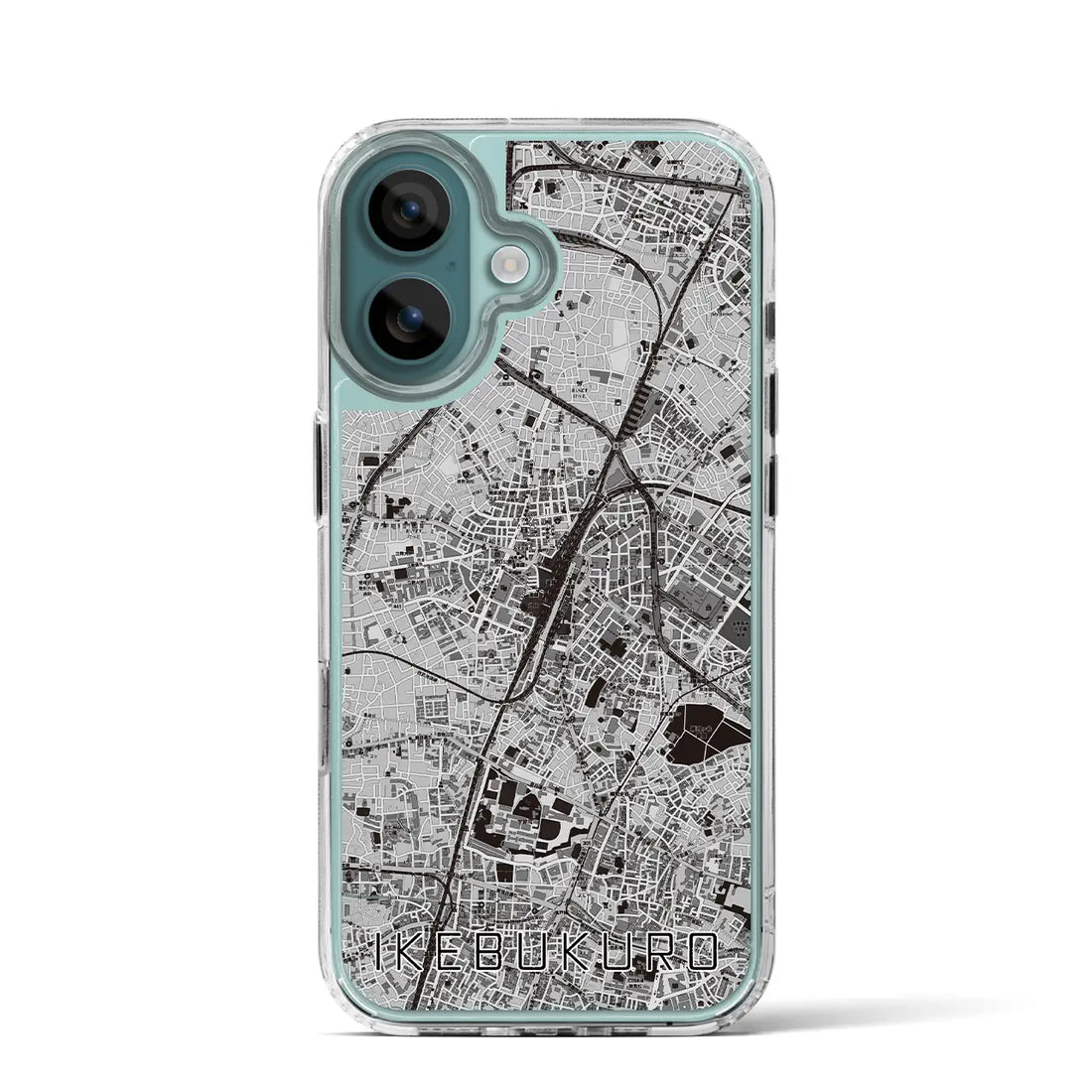 【池袋（東京都）】地図柄iPhoneケース（MagSafeタイプ）モノトーン・iPhone 16 Pro 用