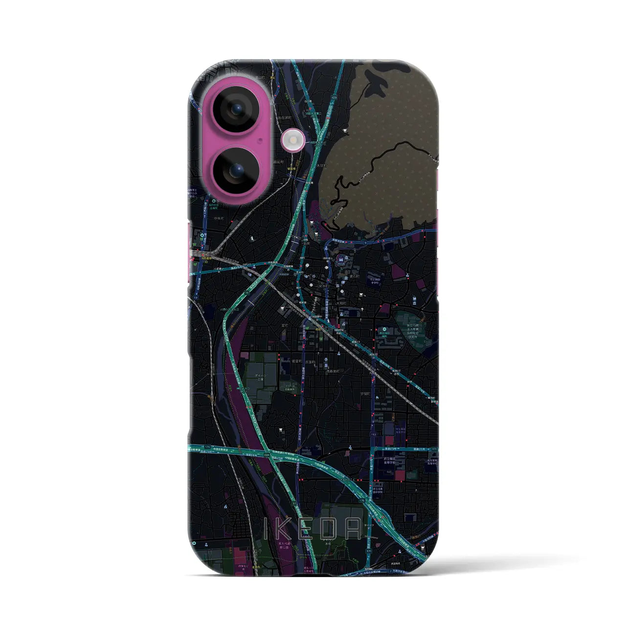 【池田（大阪府）】地図柄iPhoneケース（バックカバータイプ）