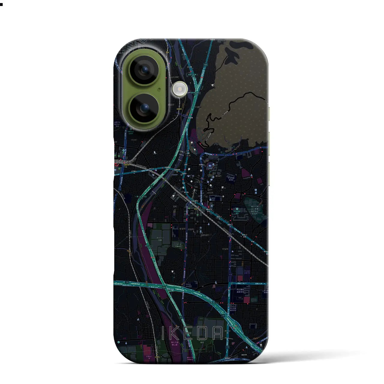 【池田（大阪府）】地図柄iPhoneケース（バックカバータイプ）