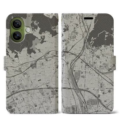 【池田（大阪府）】地図柄iPhoneケース（手帳タイプ）