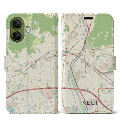 【池田（大阪府）】地図柄iPhoneケース（手帳タイプ）