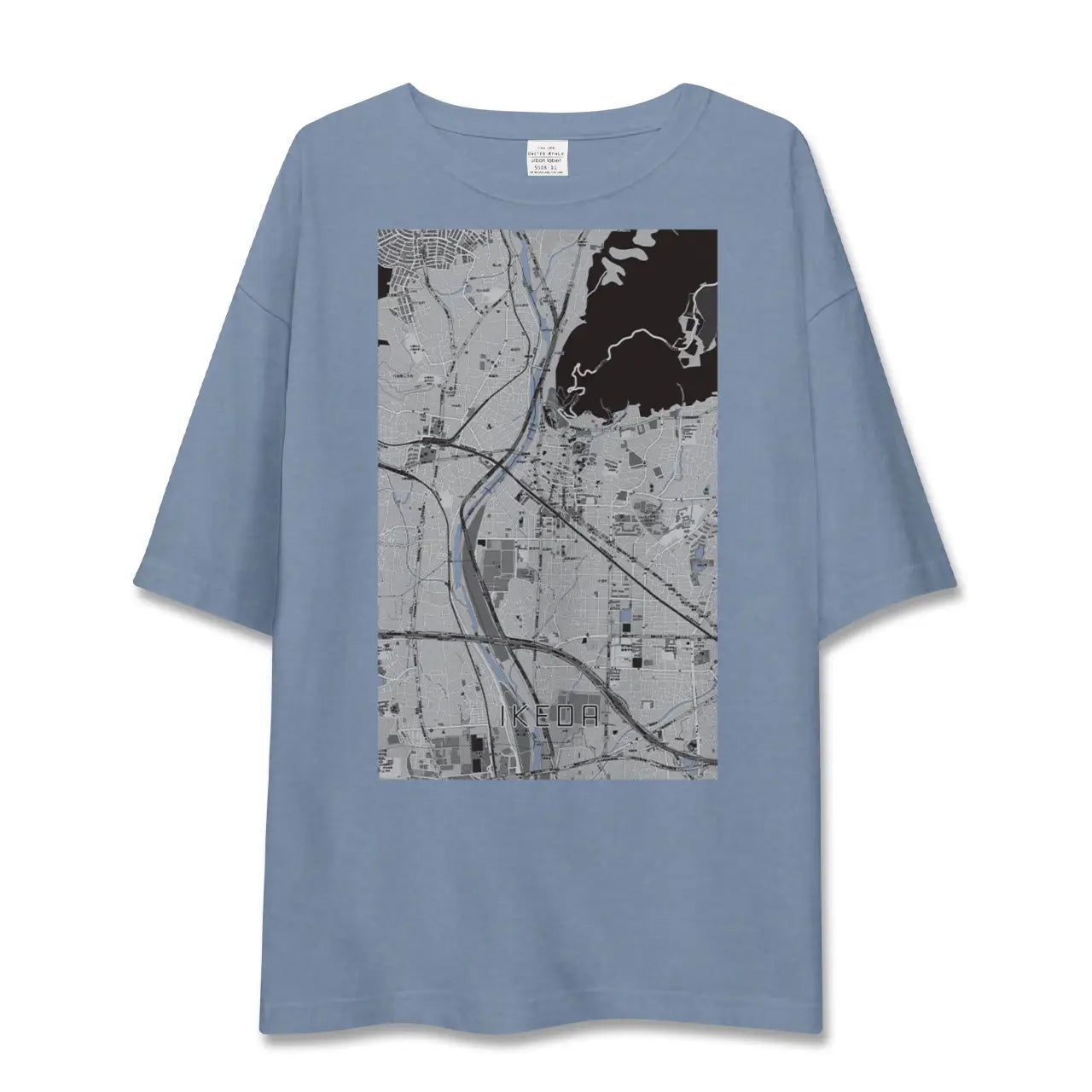 【池田（大阪府）】地図柄ビッグシルエットTシャツ