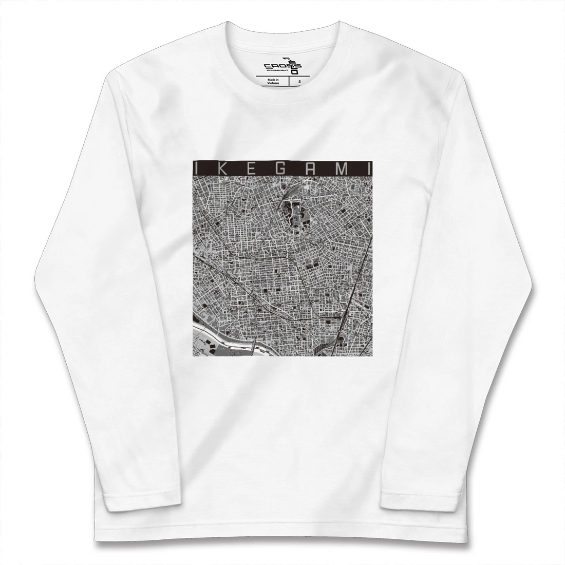 【池上（東京都）】地図柄ロングスリーブTシャツ