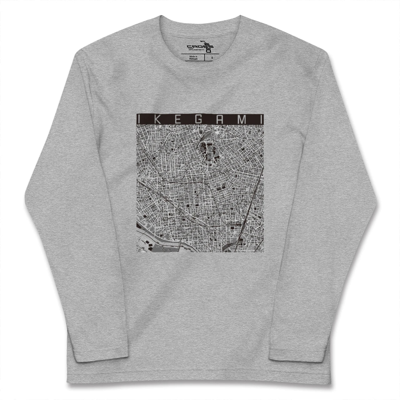 【池上（東京都）】地図柄ロングスリーブTシャツ