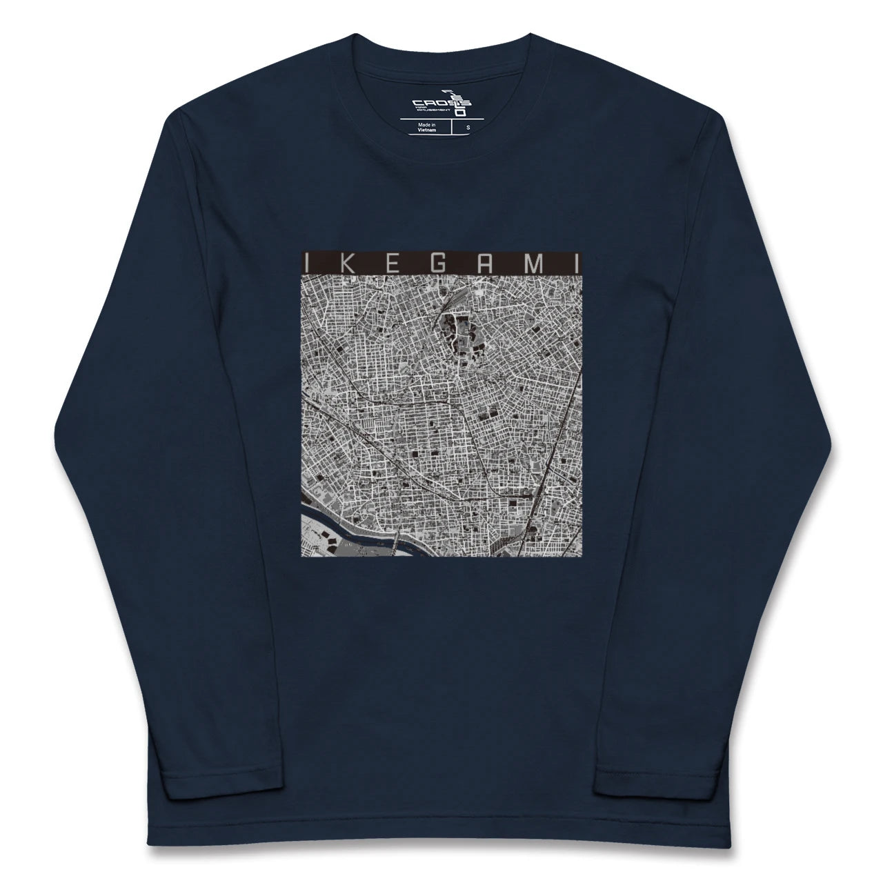 【池上（東京都）】地図柄ロングスリーブTシャツ