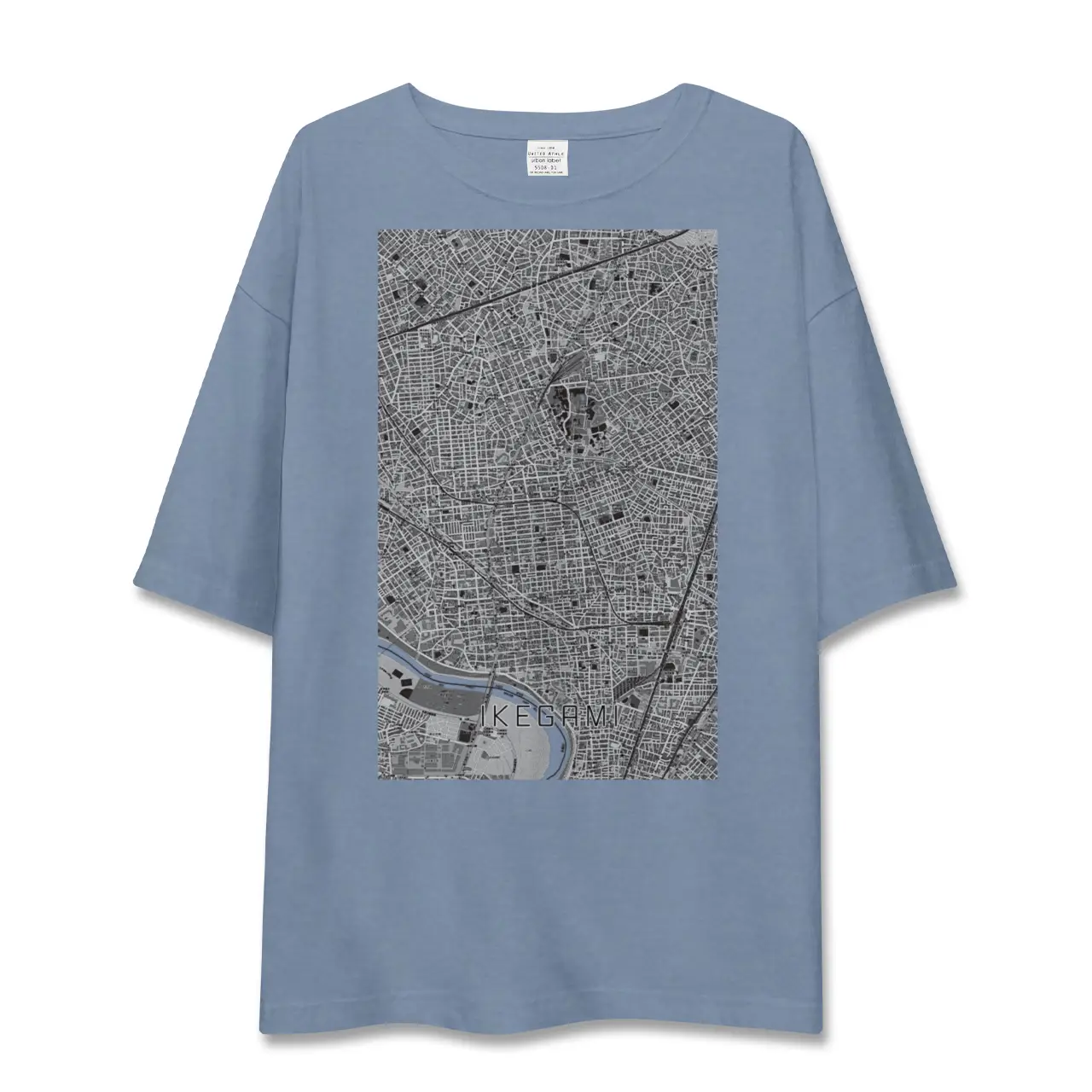 【池上（東京都）】地図柄ビッグシルエットTシャツ