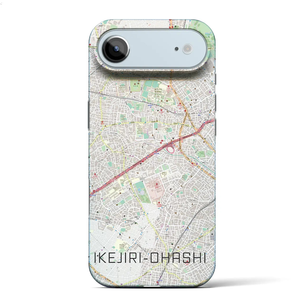 【池尻大橋（東京都）】地図柄iPhoneケース（バックカバータイプ）