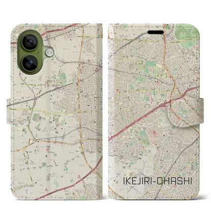 【池尻大橋（東京都）】地図柄iPhoneケース（手帳タイプ）