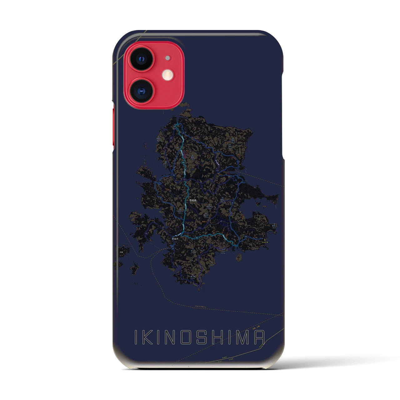 【壱岐島（長崎県）】地図柄iPhoneケース（バックカバータイプ）