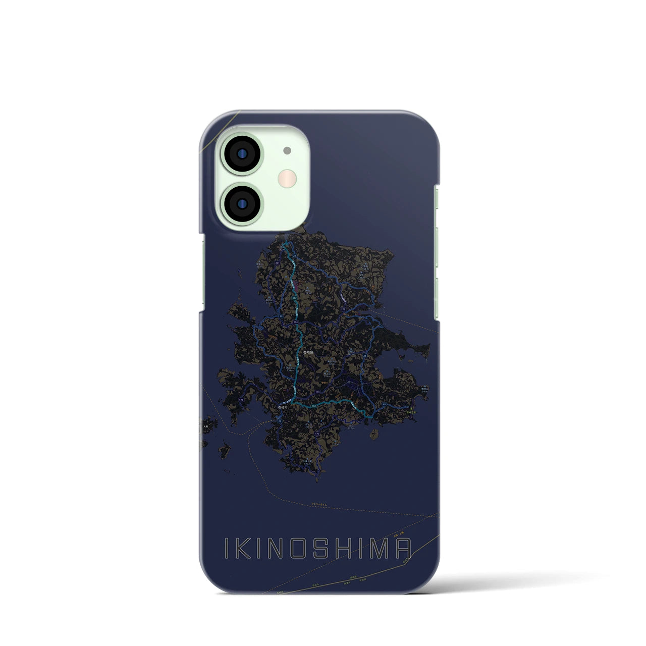 【壱岐島（長崎県）】地図柄iPhoneケース（バックカバータイプ）