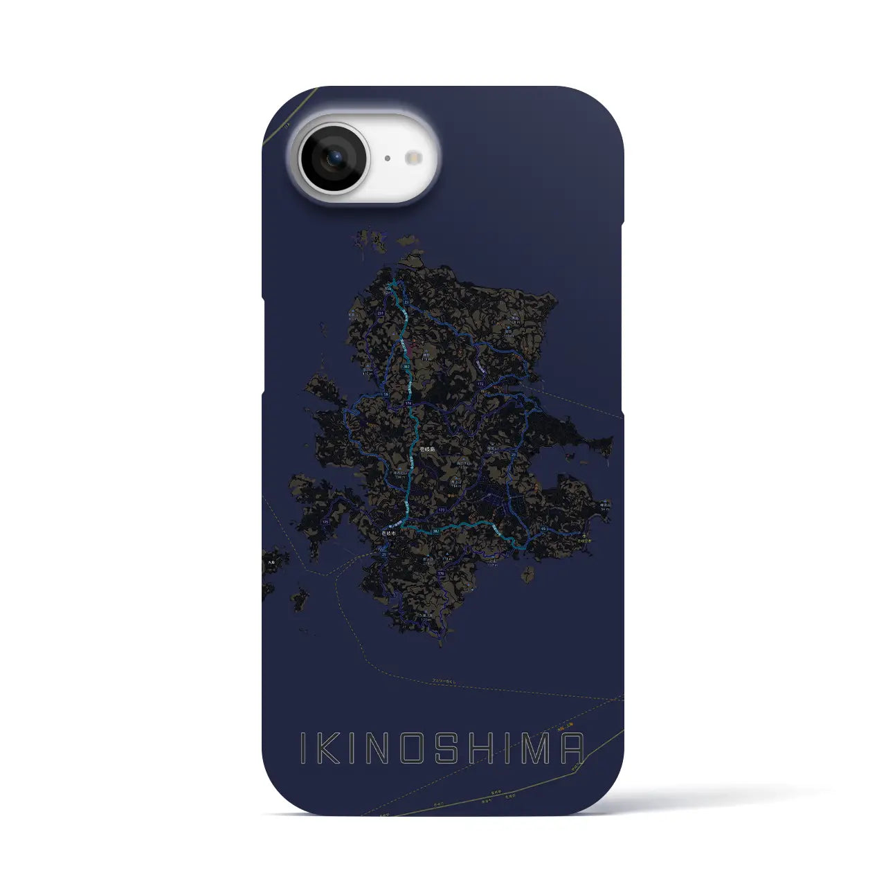 【壱岐島（長崎県）】地図柄iPhoneケース（バックカバータイプ）