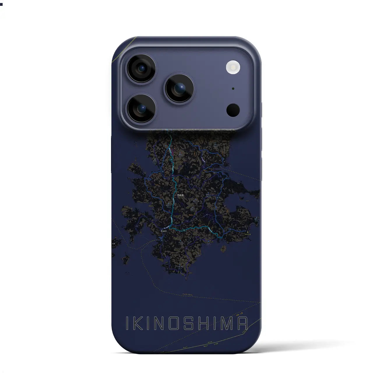 【壱岐島（長崎県）】地図柄iPhoneケース（バックカバータイプ）