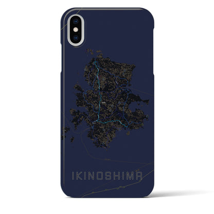 【壱岐島（長崎県）】地図柄iPhoneケース（バックカバータイプ）