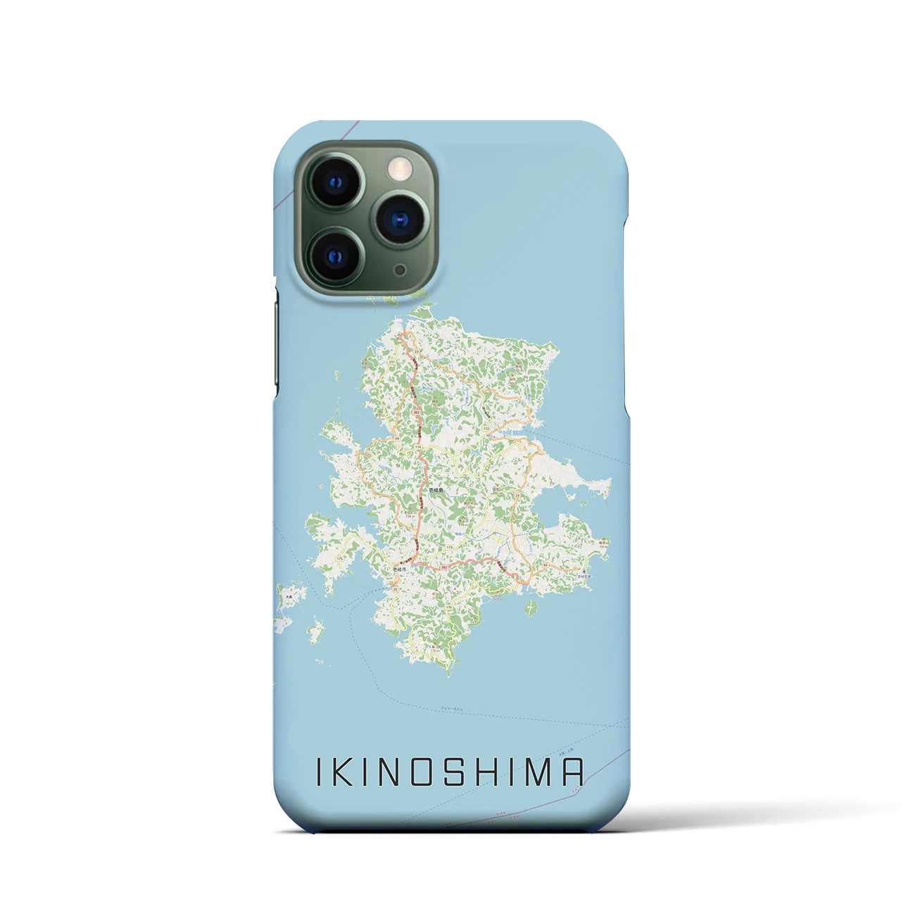 【壱岐島（長崎県）】地図柄iPhoneケース（バックカバータイプ）