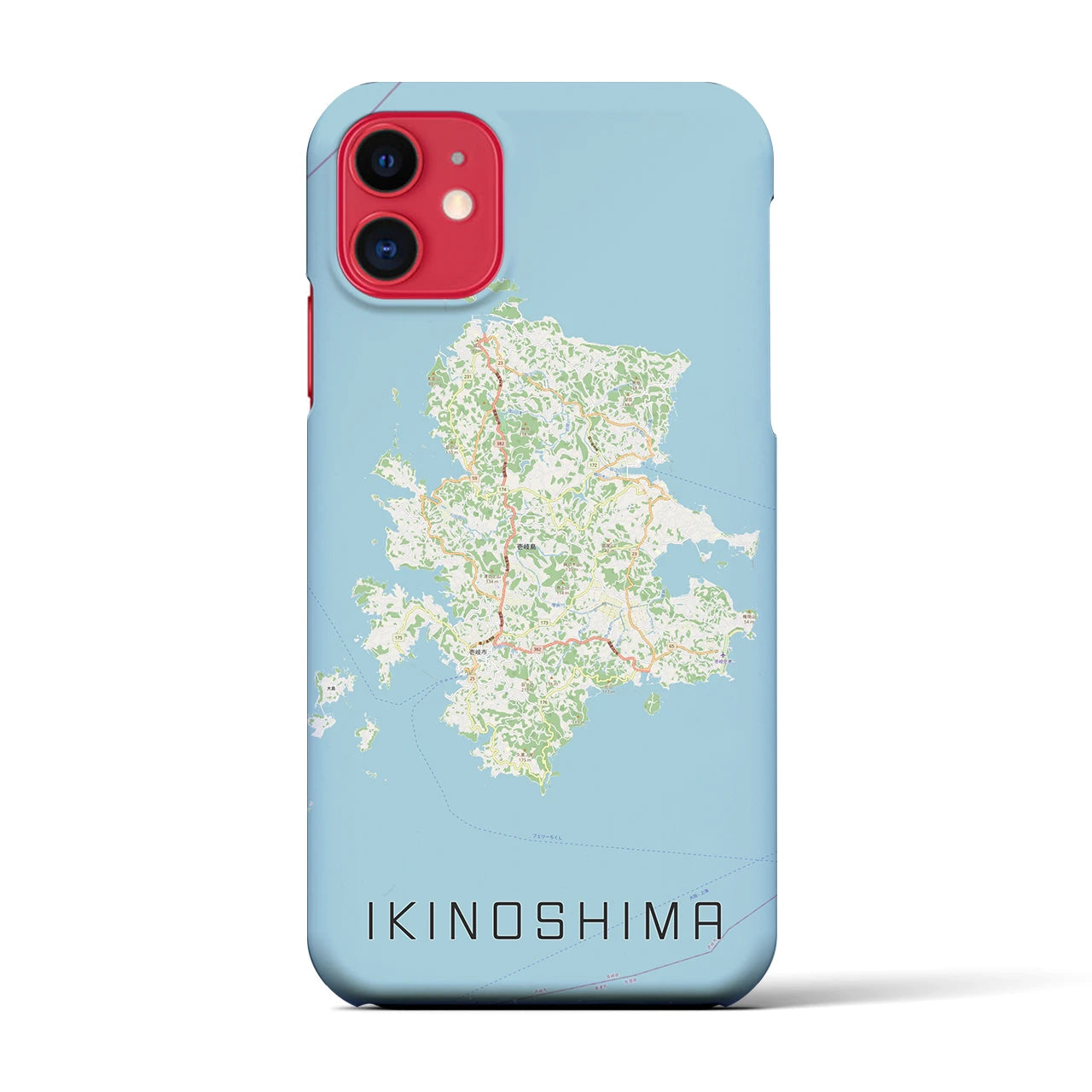 【壱岐島（長崎県）】地図柄iPhoneケース（バックカバータイプ）