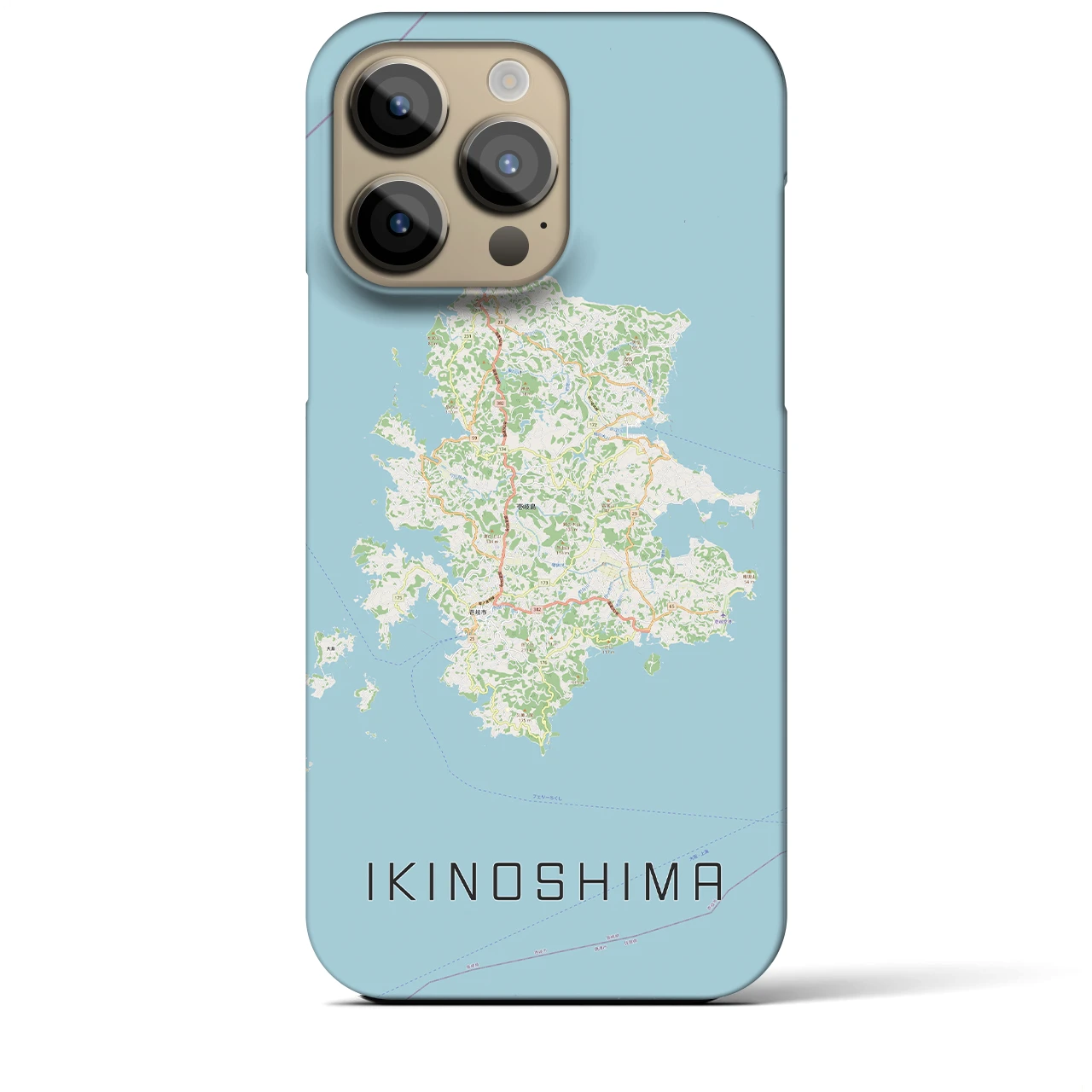 【壱岐島（長崎県）】地図柄iPhoneケース（バックカバータイプ）
